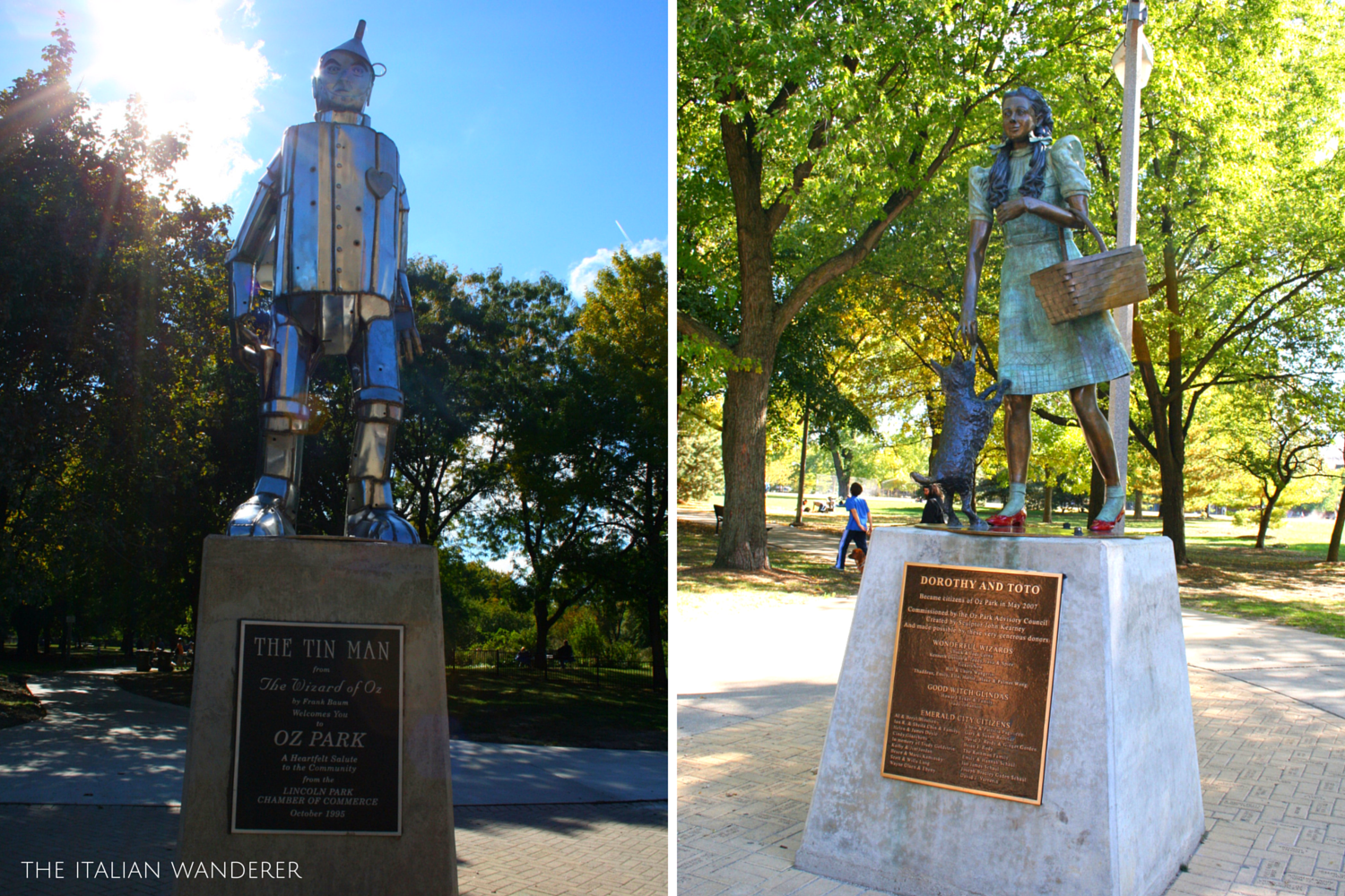Dorothy and Tin Man, OZ Park, Chicago